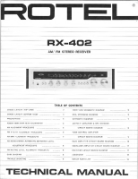 Rotel RX-402 - Technical manual 